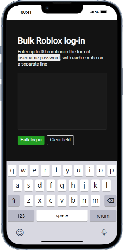 Rologin on a mobile device